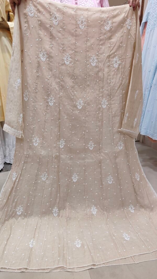 Tissue Anarakali Fabric with Dupatta - Image 6