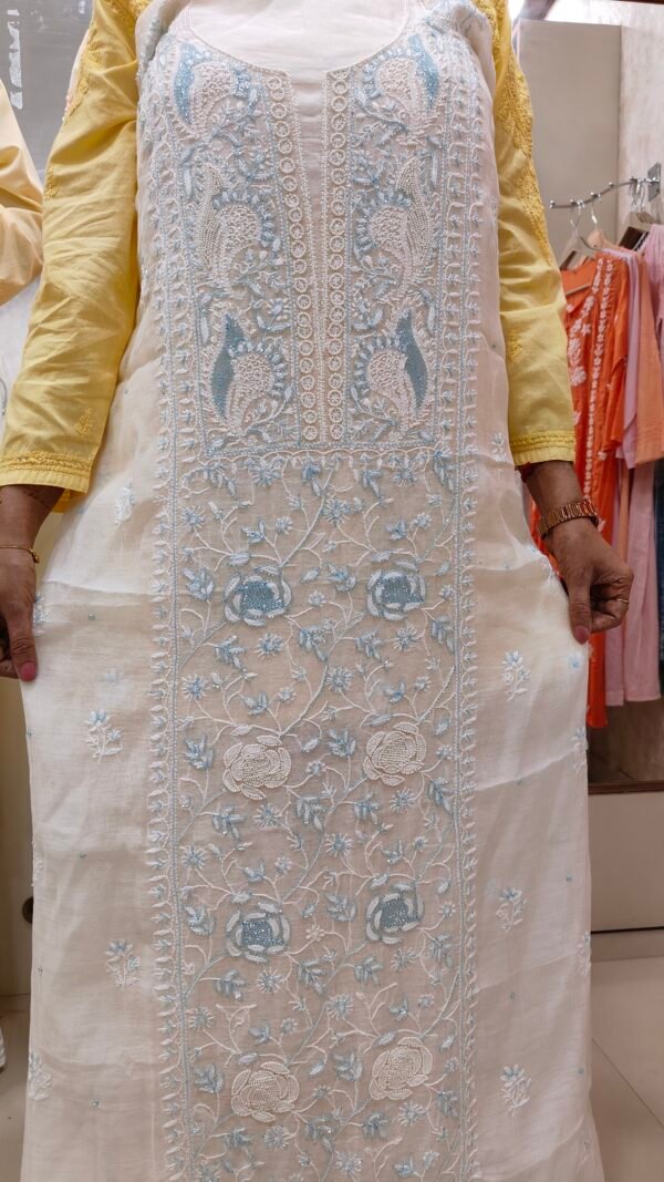 Mul Chanderi Kurti Fabric with Dupatta