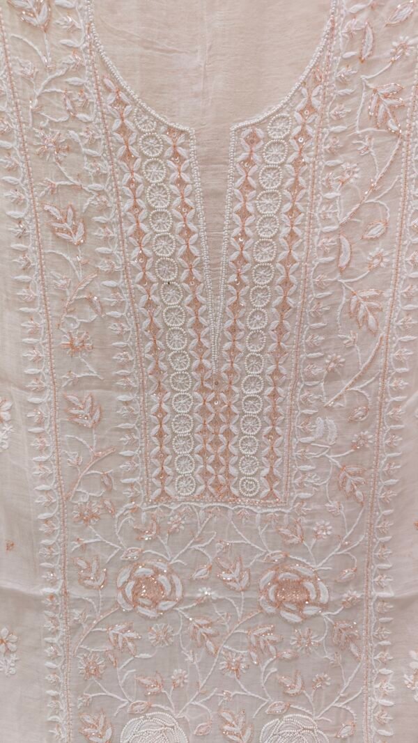Mul Chanderi Kuri Fabric With Dupatta - Image 2