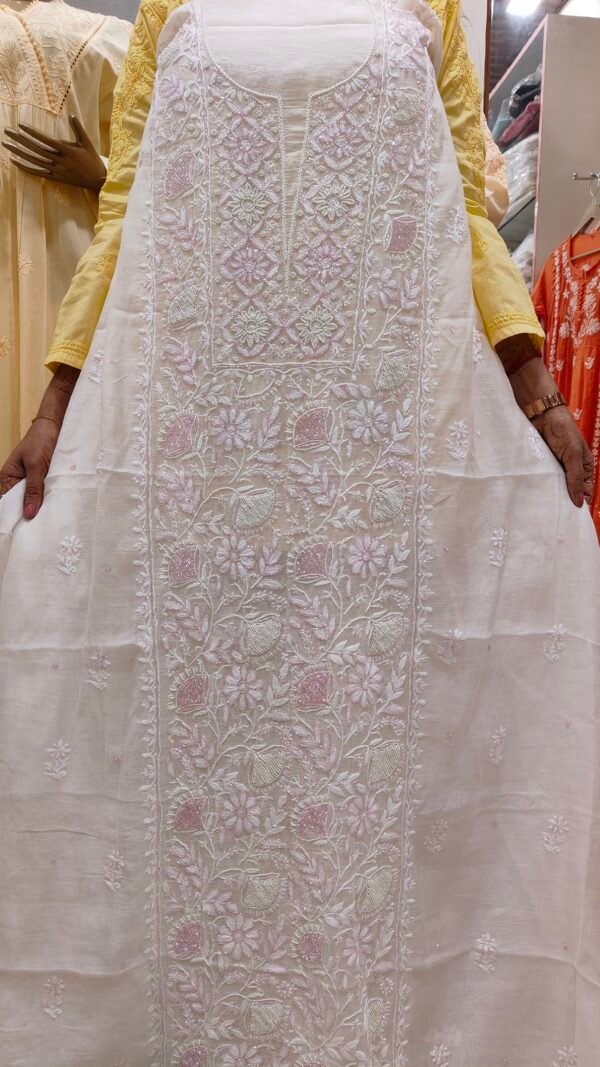 Mul Chanderi Kurta Fabric with Dupatta