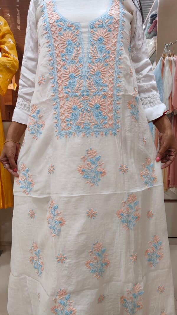 Mul Chanderi Kurta and Dupatta Fabric - Image 5