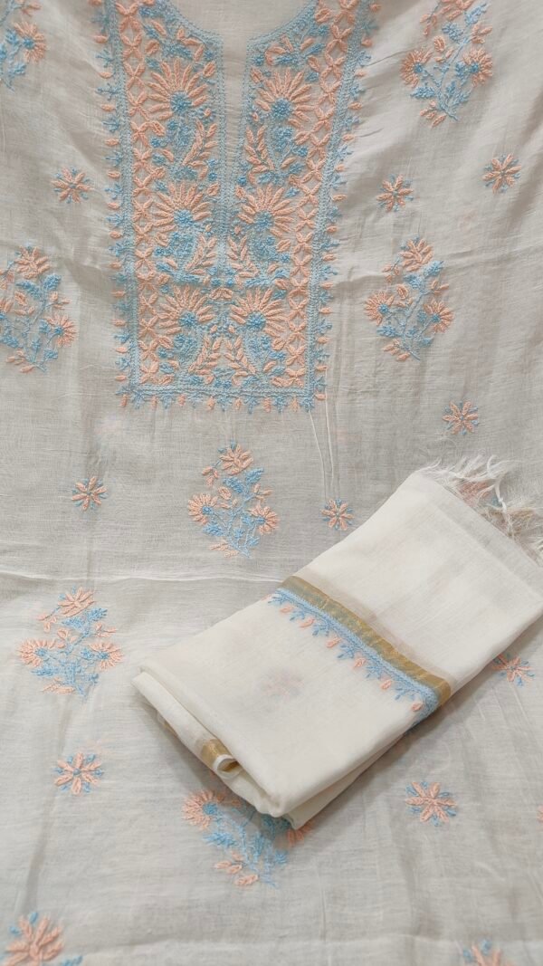 Mul Chanderi Kurta and Dupatta Fabric - Image 4