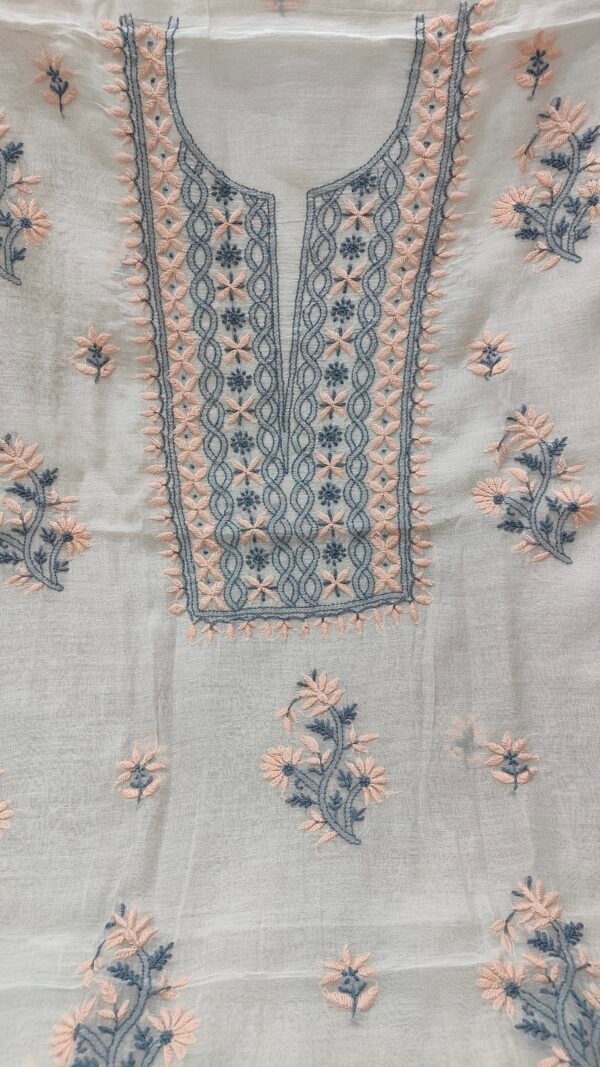 Mul Chanderi Kurta and Dupatta Fabric - Image 3