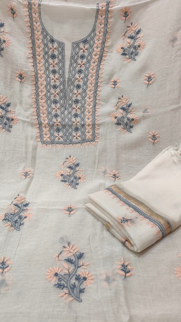 Mul Chanderi Kurta and Dupatta Fabric - Image 4