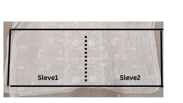 Mul Chanderi Kuri Fabric With Dupatta - Image 4