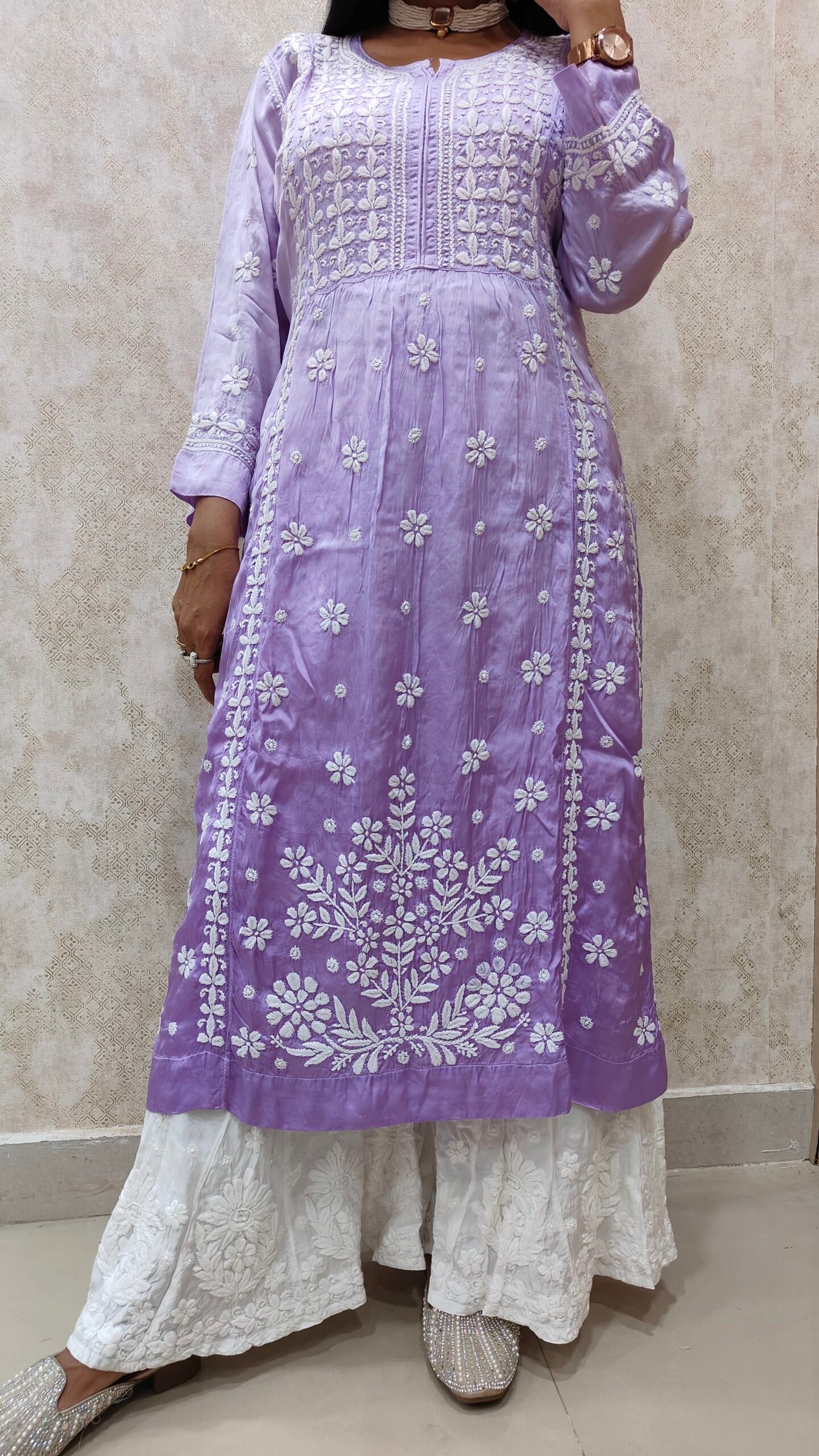 Pure Modal Satin Nyra Kurti