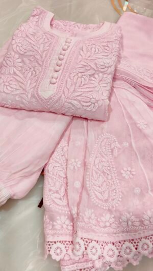 Pure Viscose Kurti with Heavy Panel Work