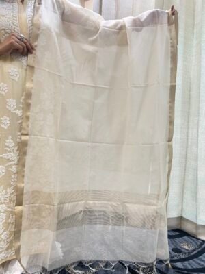 Mul Chanderi Dupatta with Zari Work Border.