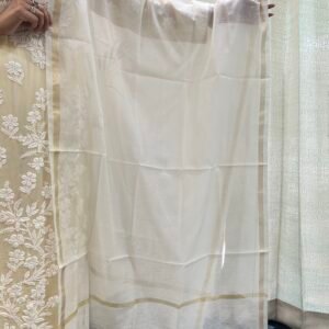 Mul Chanderi Dupatta with Zari Work Border