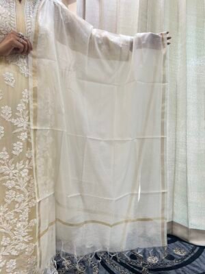 Mul Chanderi Dupatta with Zari Work Border