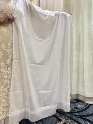 Pure Cotton Dupatta With Chikankari Work