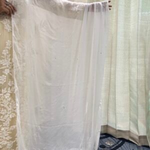 Pure Chiffon Dupatta With Mukaish Work