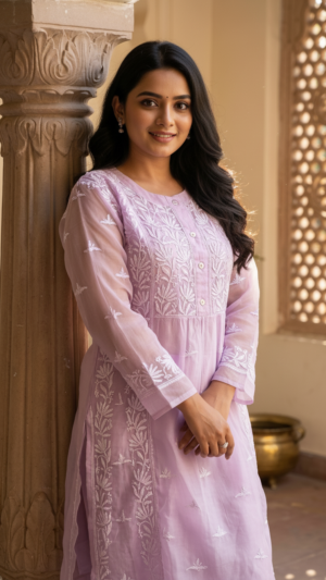 Pure Organza Kurta and Pant Set