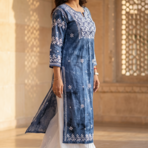 Pure Mul Cotton Denim Print Kurti