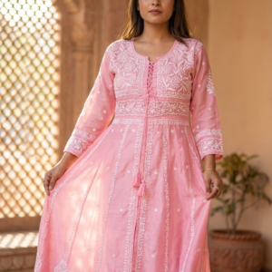Pure Banarasi Chanderi Gown