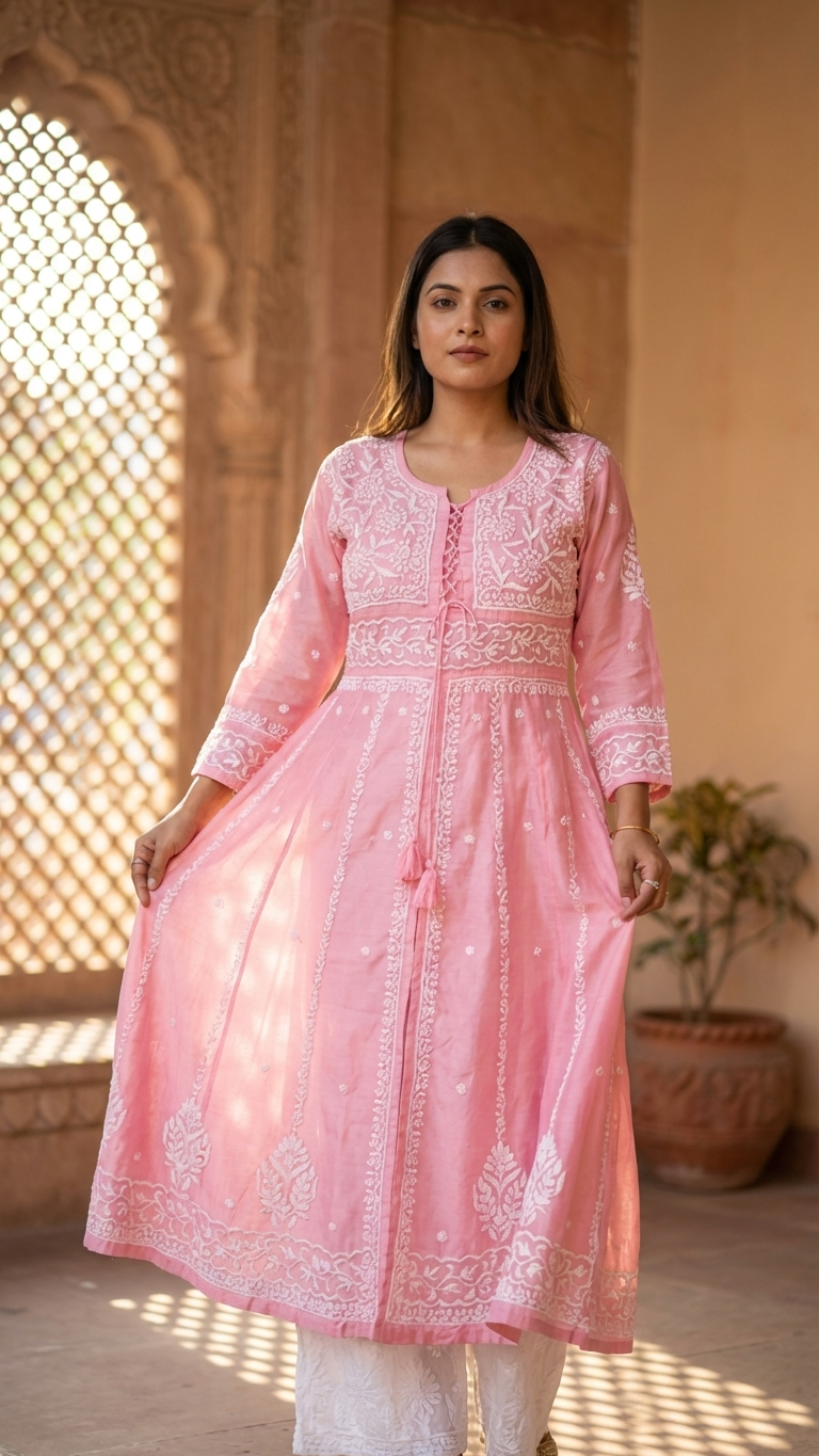 Pure Banarasi Chanderi Gown