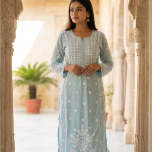 Muslin Nyra Kurta and Pant Set