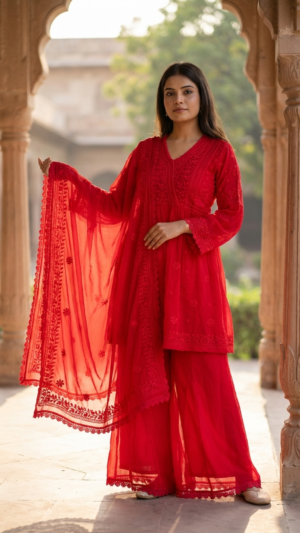Pure Viscose Angrakha Pattern Top