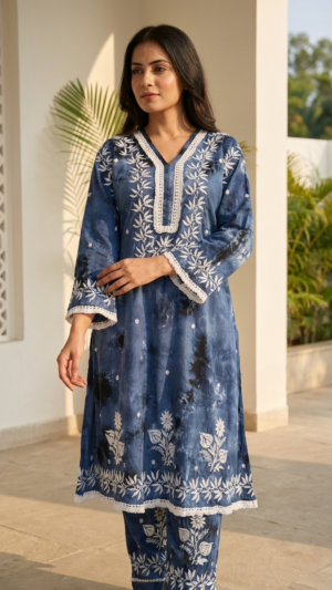 Pure Mul Cotton Mul Kurta and Pant Set