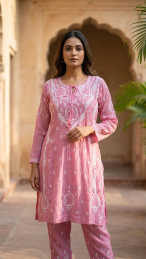 Pure Mul Chanderi Co-Ord Set