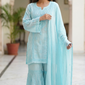 Pure Muslin Garara Set