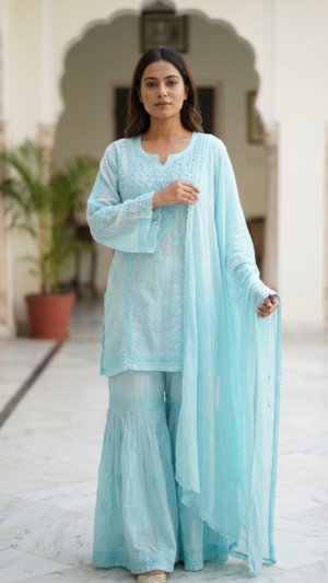 Pure Muslin Garara Set