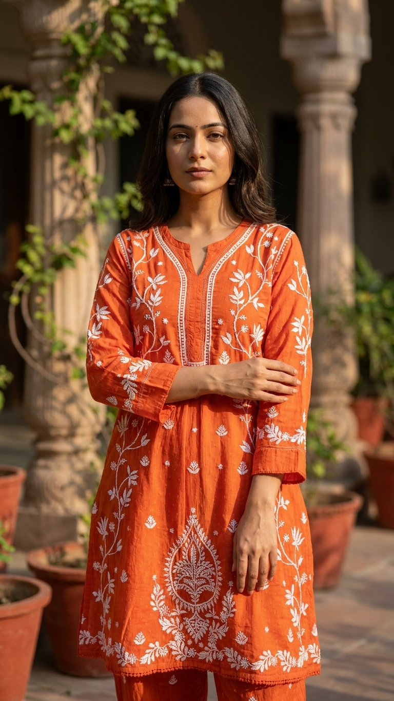 Pure Cotton Kurta and Pant Set - Image 5
