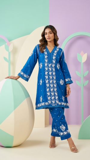 Pure Crepe Kurta and Pant Set