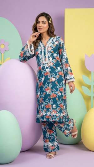 Pure Mul Cotton Kurta and Bottom Set.