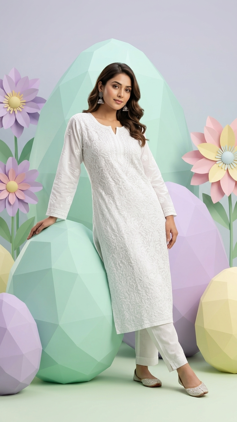 Pure Mul Chanderi Kurti