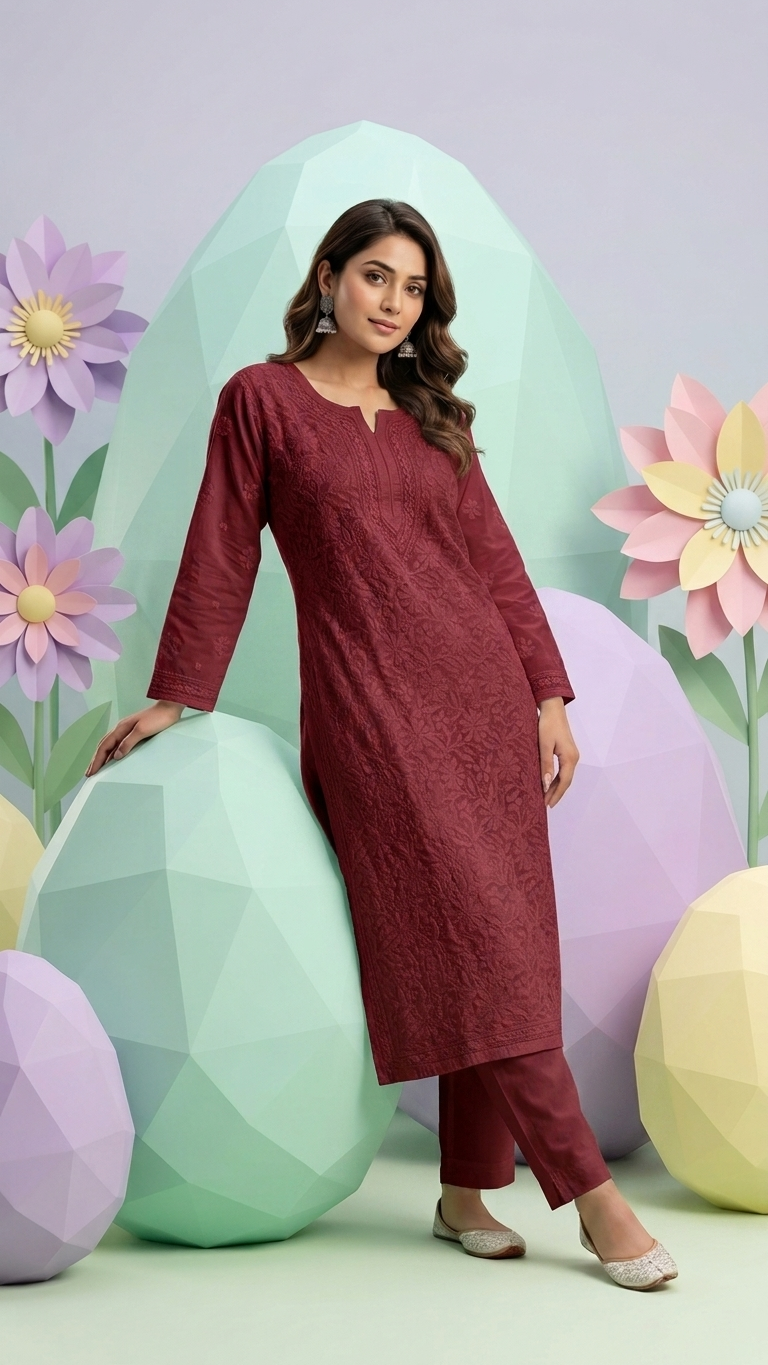 Pure Mul Chanderi Kurta