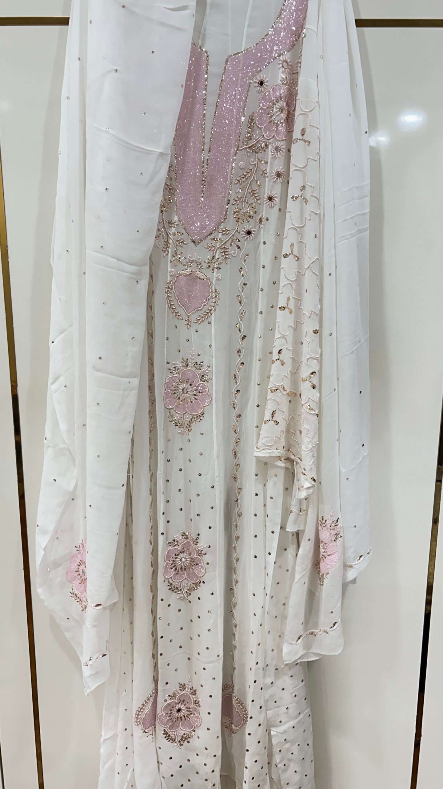 Pure Viscose Semi-Stitched Anarkali with Dupatta. - Image 2