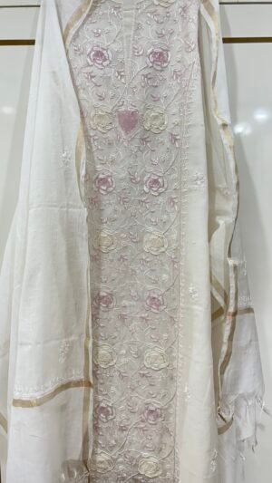 Pure Mul Chanderi Kurta and Dupatta Fabric.