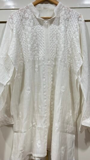 Pure Mul Chanderi Semi-Stitched Shirt.