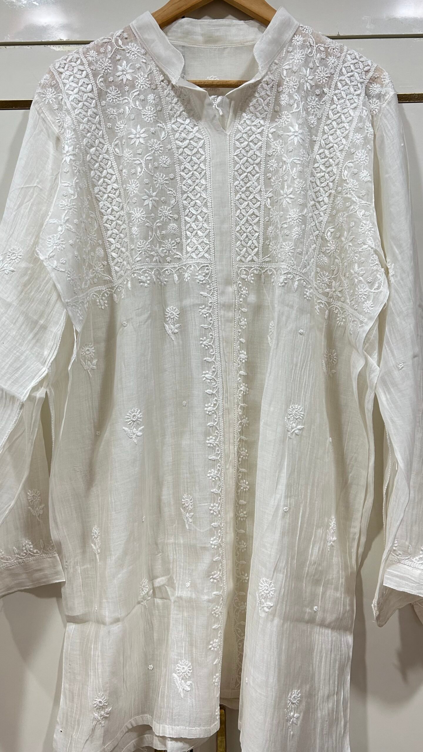 Pure Mul Chanderi Semi-Stitched Shirt.