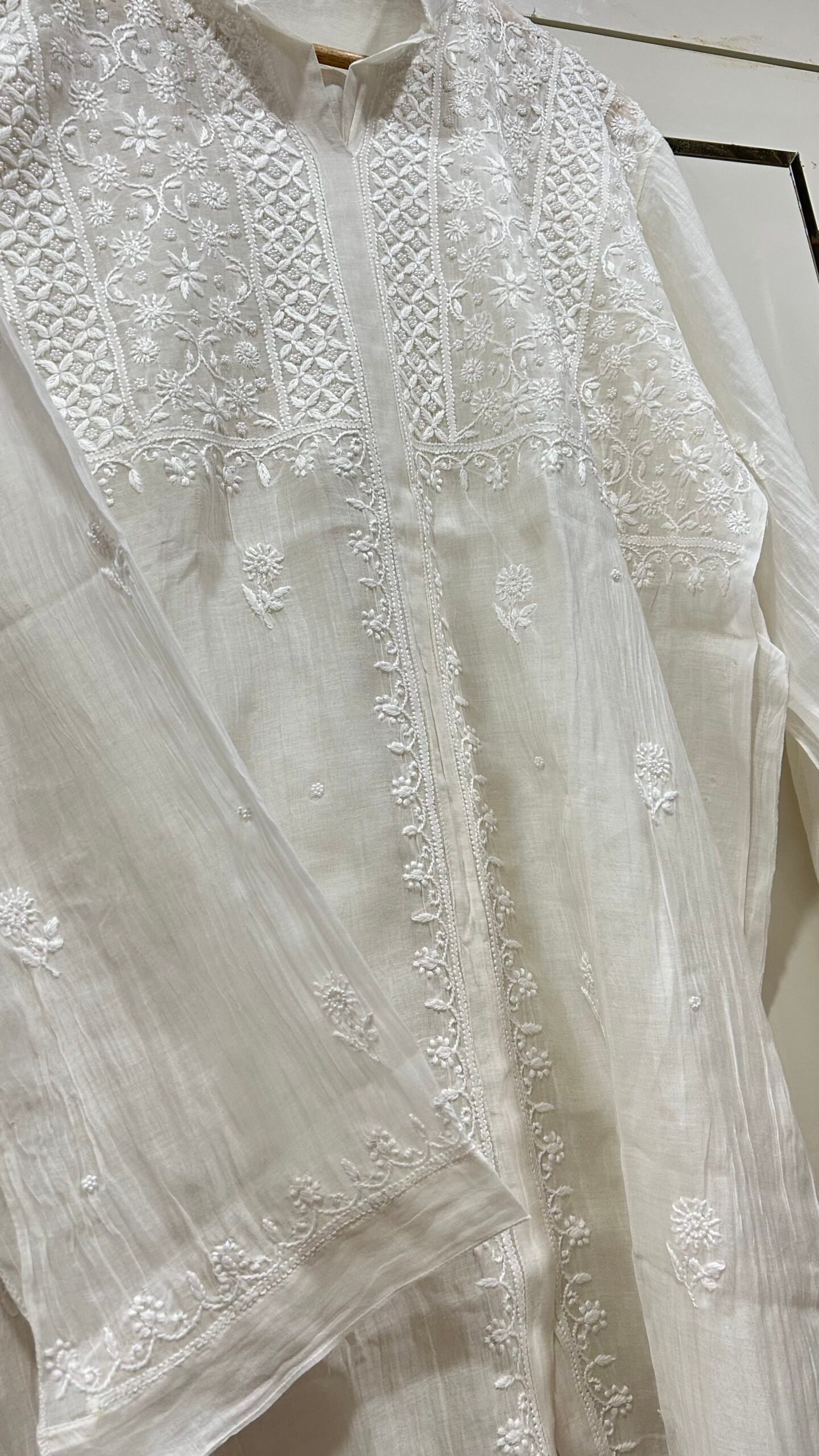 Pure Mul Chanderi Semi-Stitched Shirt. - Image 2