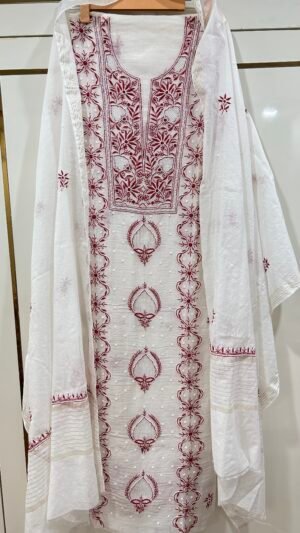 Pure Mul Chanderi Kurta and Dupatta Fabric.