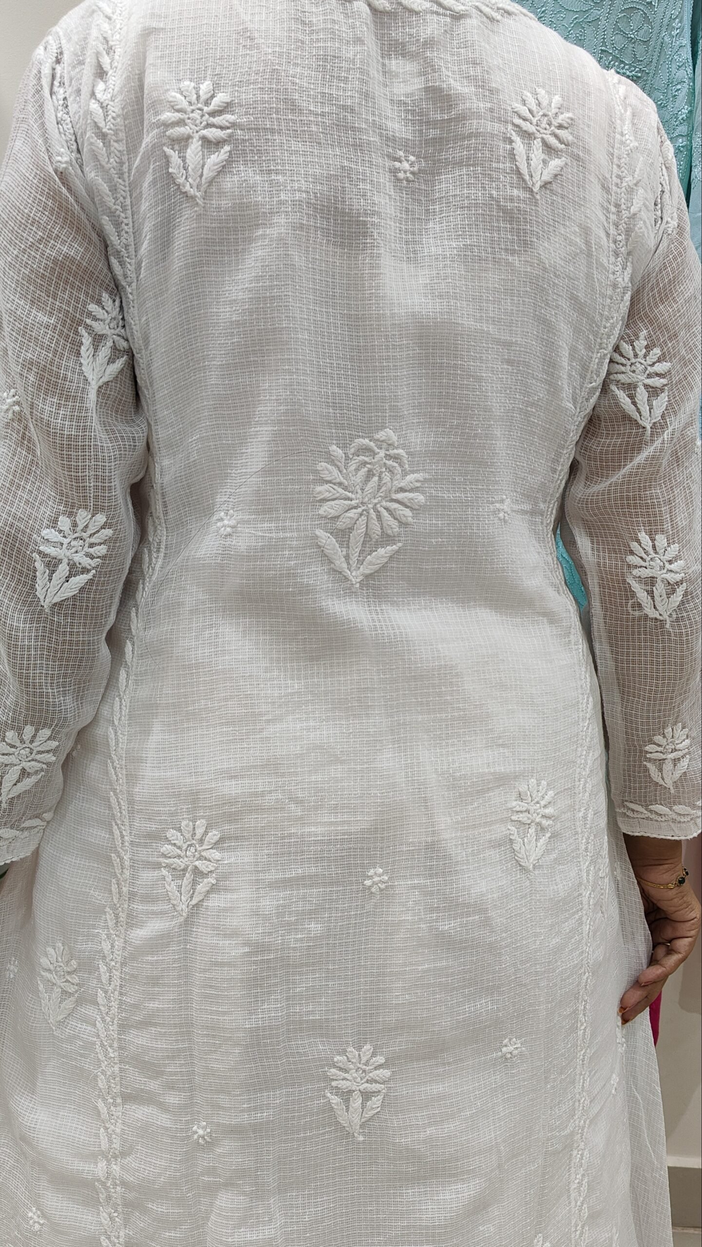 Pure Kota Angrakha Pattern Gown. - Image 4