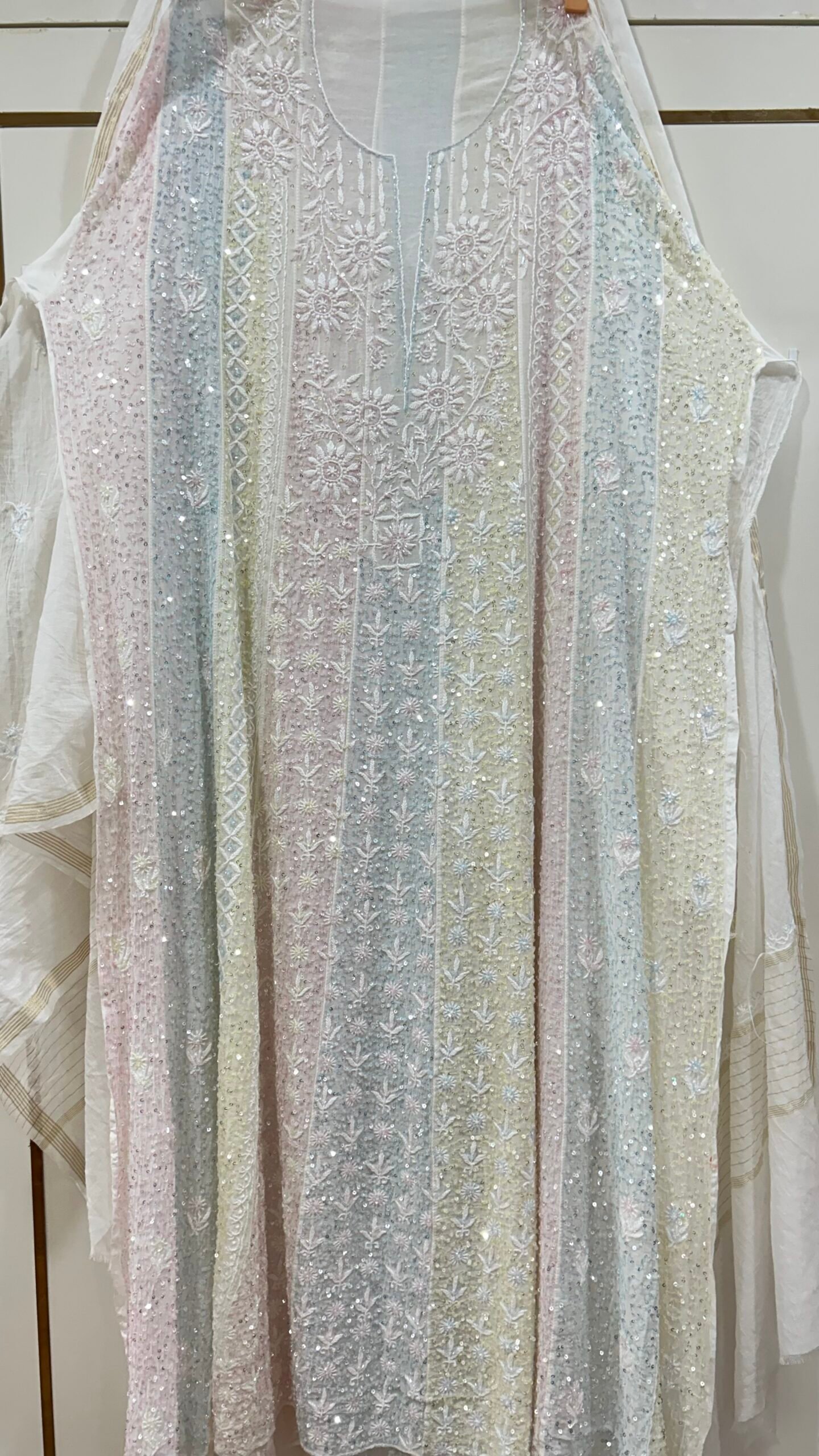 Pure Mul Chanderi Anarkali. - Image 4