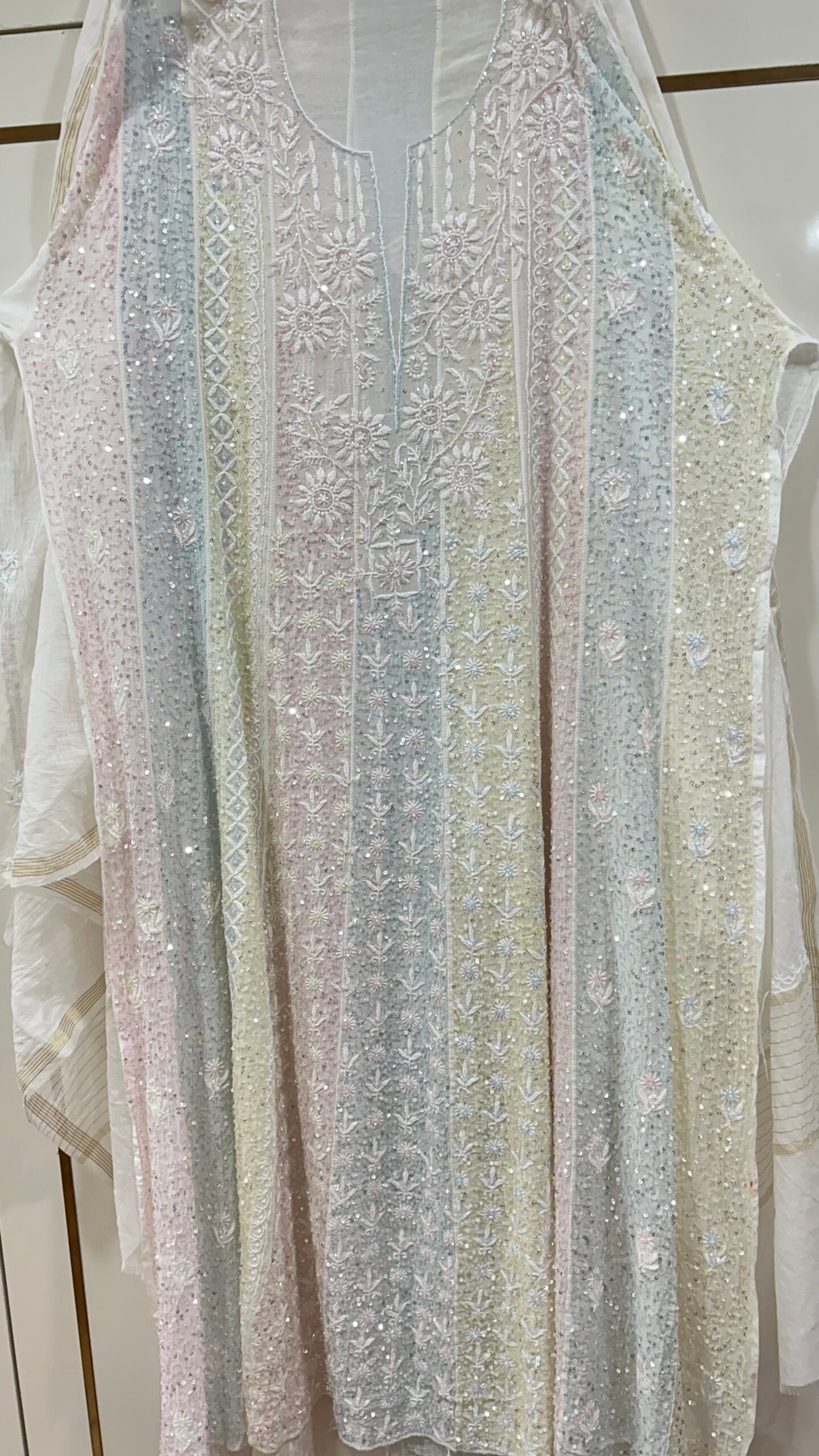 Pure Mul Chanderi Anarkali. - Image 3