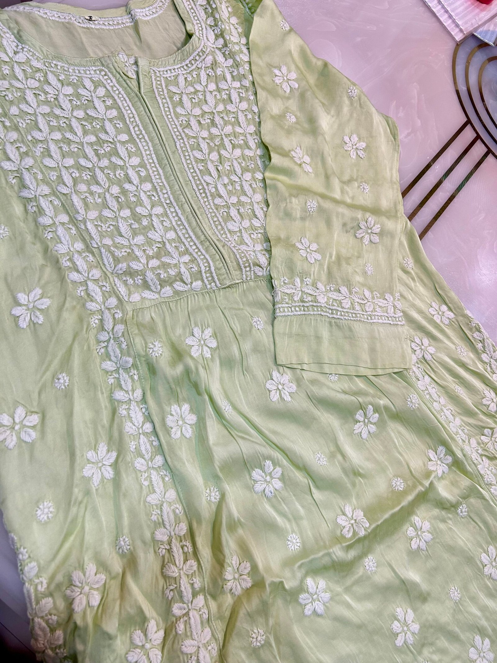 Pure Modal Satin Kurti. - Image 2