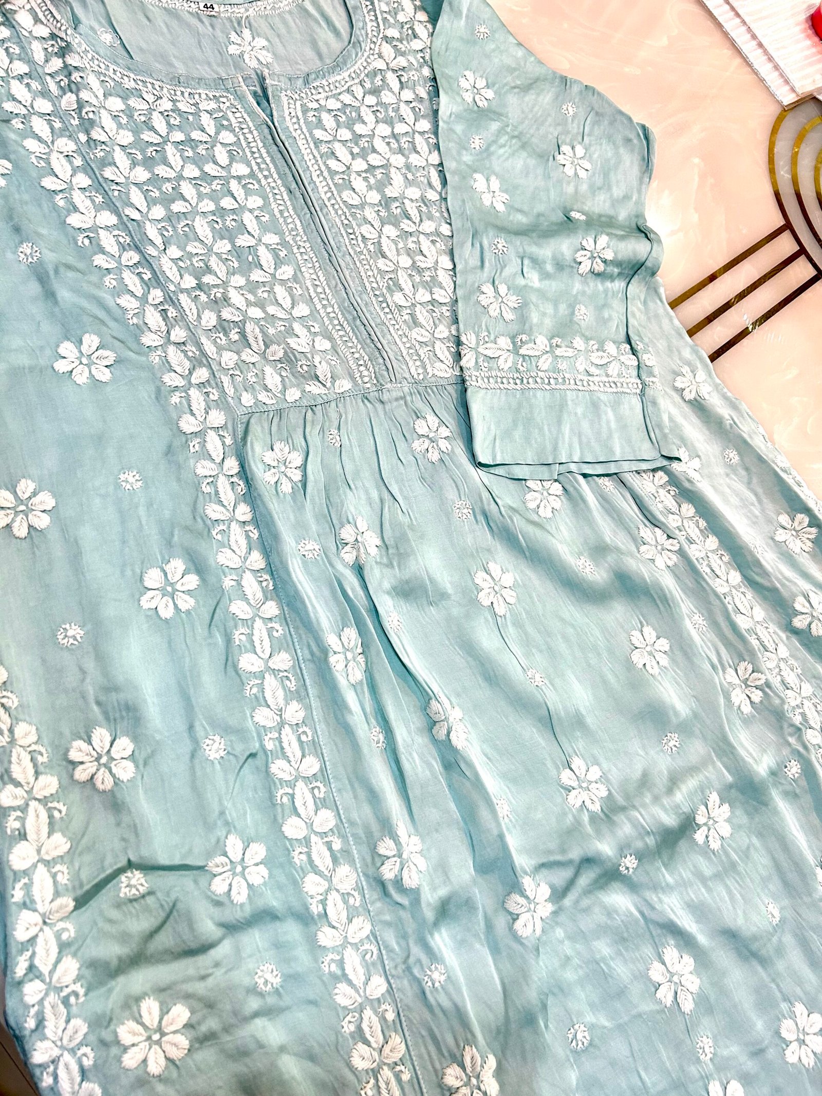 Pure Modal Satin Kurti. - Image 2