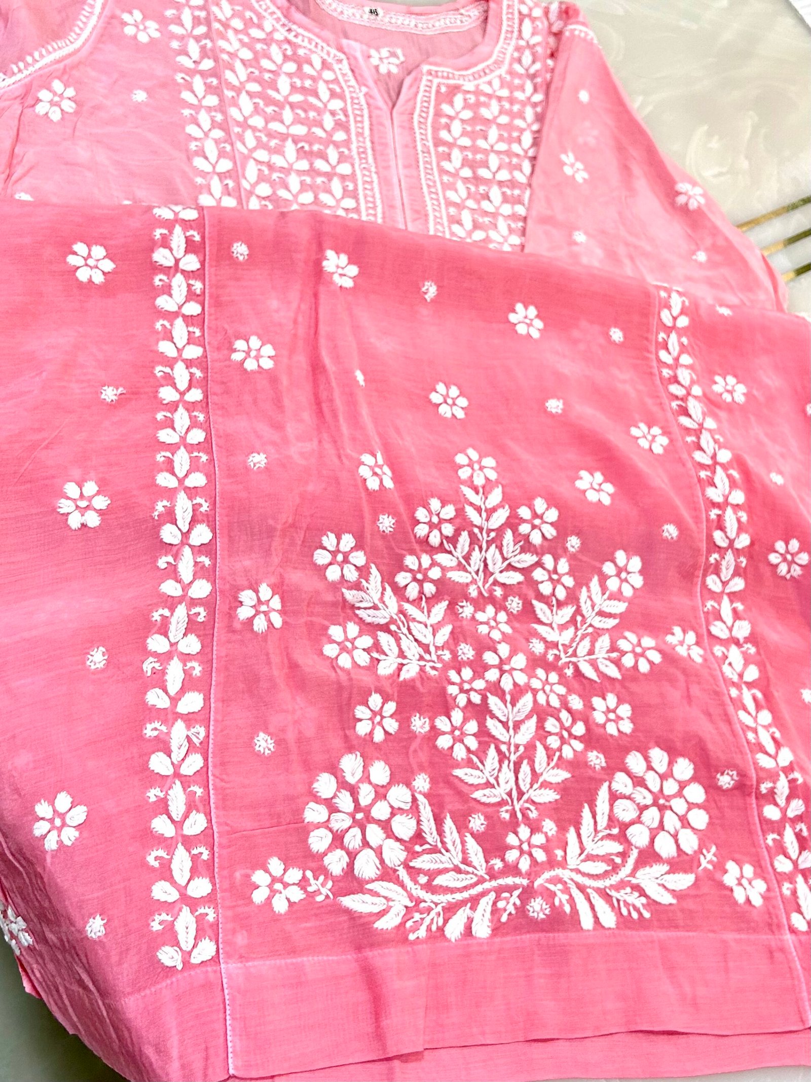 Muslin Kurta and Pant Set. - Image 3