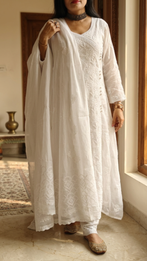 Pure Kota Doria Angrakha Pattern Set