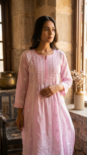 Pure Modal Satin Kurti.
