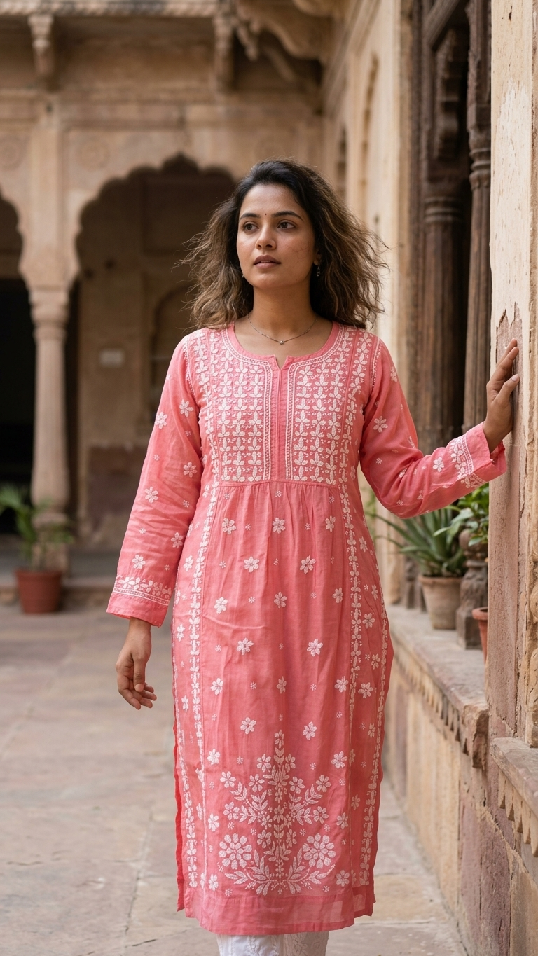 Pure Modal Satin Kurti.