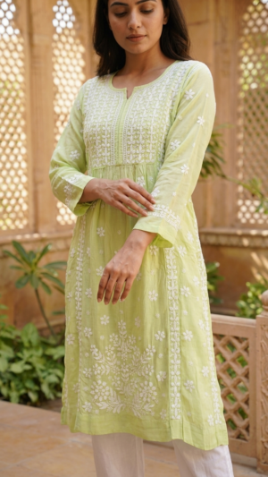 Pure Modal Satin Kurti.