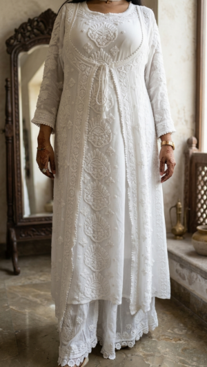 Viscose Shrug Style Kurti Set.