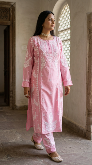 Chanderi Kurta Set